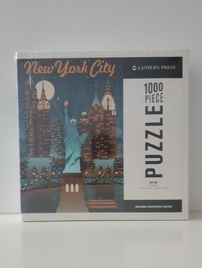 Lantern Press New York City Retro Skyline - Classic Series 1000 Piece Puzzle